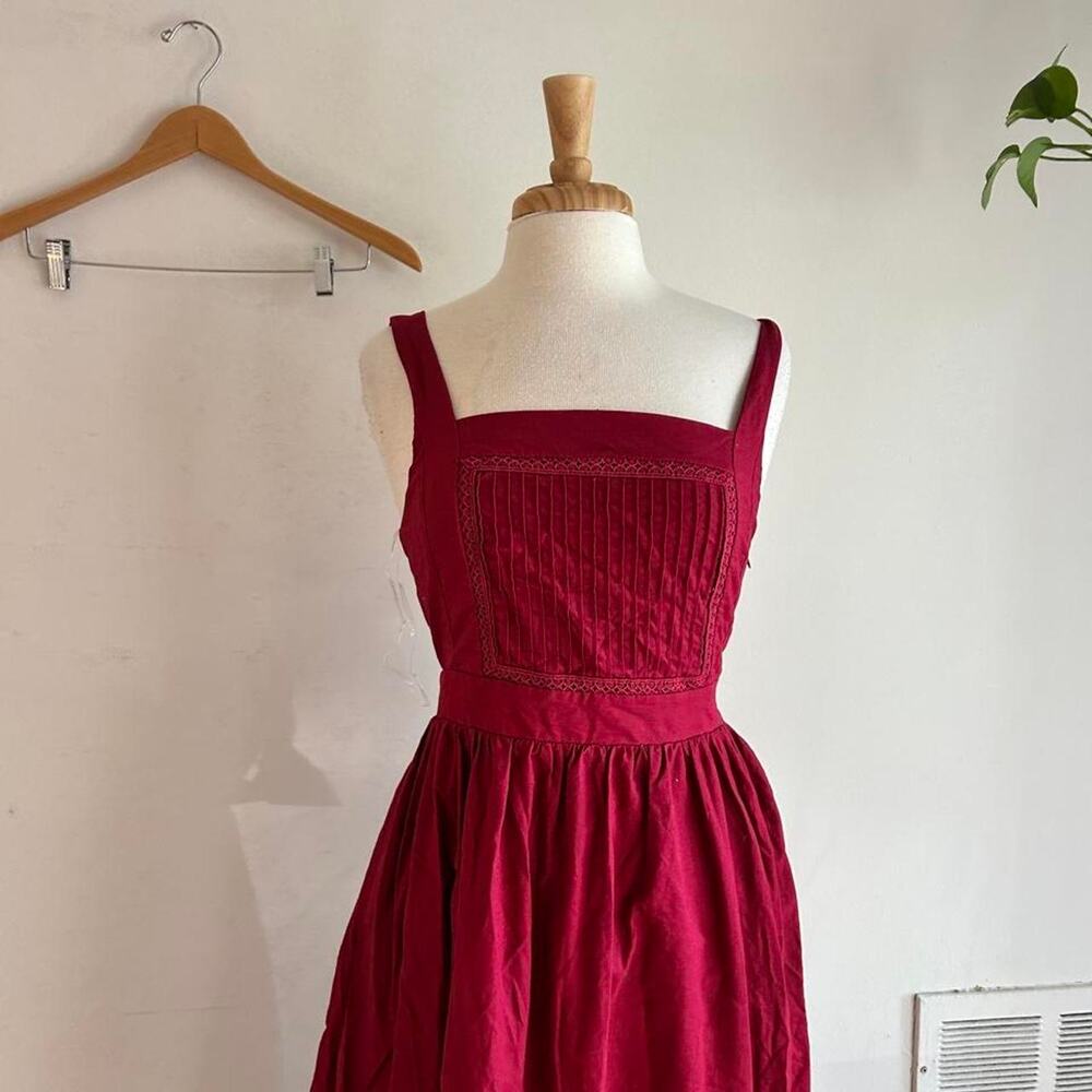 Nwot peppermayo red linen pinafore - Picture 6 of 7